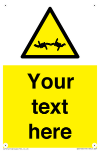 WV5133: Custom Barbed Wire Sign