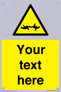 WV5133: Custom Barbed Wire Sign