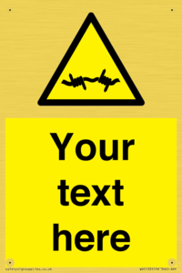WV5133: Custom Barbed Wire Sign