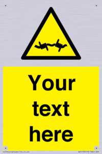 WV5133: Custom Barbed Wire Sign