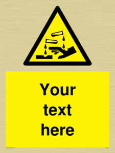 WV5134: Custom Corrosive Substance Sign