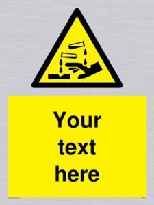 WV5134: Custom Corrosive Substance Sign