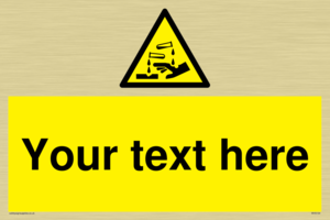 WV5134: Custom Corrosive Substance Sign