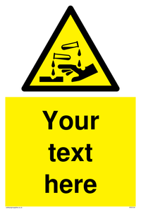 WV5134: Custom Corrosive Substance Sign