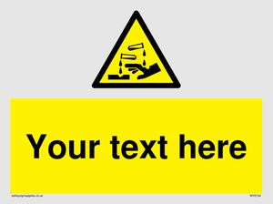WV5134: Custom Corrosive Substance Sign