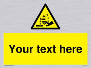 WV5134: Custom Corrosive Substance Sign