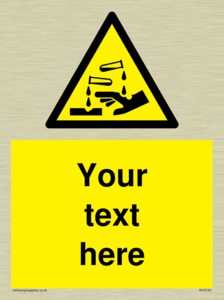 WV5134: Custom Corrosive Substance Sign