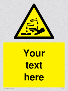 WV5134: Custom Corrosive Substance Sign