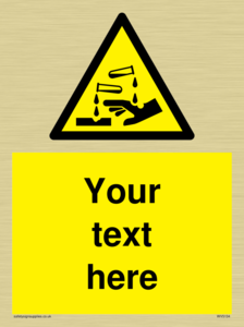 WV5134: Custom Corrosive Substance Sign