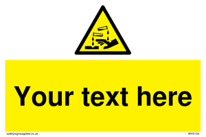 WV5134: Custom Corrosive Substance Sign