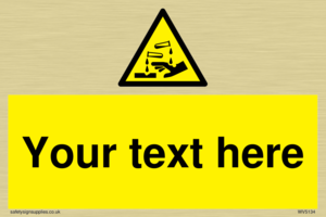 WV5134: Custom Corrosive Substance Sign