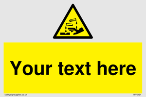 WV5134: Custom Corrosive Substance Sign