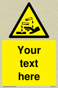 WV5134: Custom Corrosive Substance Sign