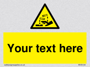 WV5134: Custom Corrosive Substance Sign