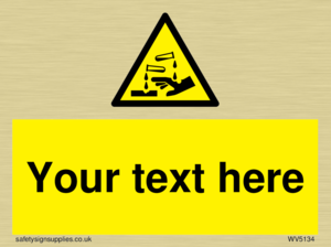 WV5134: Custom Corrosive Substance Sign