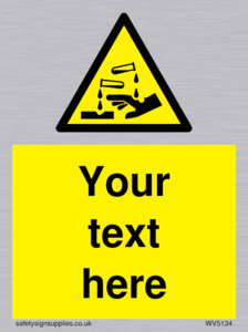WV5134: Custom Corrosive Substance Sign