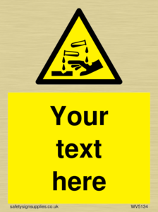 WV5134: Custom Corrosive Substance Sign