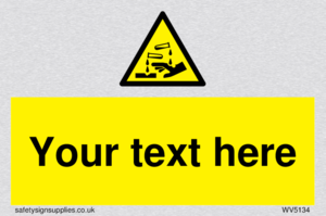 WV5134: Custom Corrosive Substance Sign