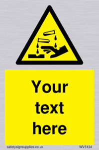 WV5134: Custom Corrosive Substance Sign