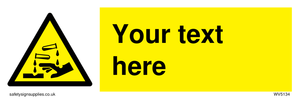 WV5134: Custom Corrosive Substance Sign