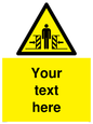 WV5184: Custom Crushing Hazard Sign