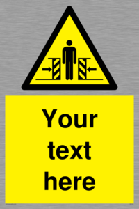 WV5184: Custom Crushing Hazard Sign