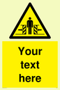 WV5184: Custom Crushing Hazard Sign