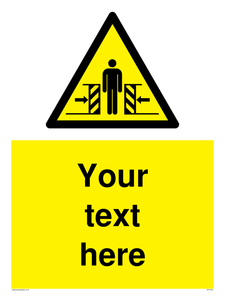 WV5184: Custom Crushing Hazard Sign – Viking Signs