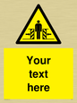 WV5184: Custom Crushing Hazard Sign