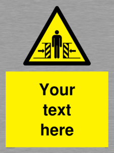 WV5184: Custom Crushing Hazard Sign