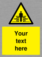 WV5184: Custom Crushing Hazard Sign