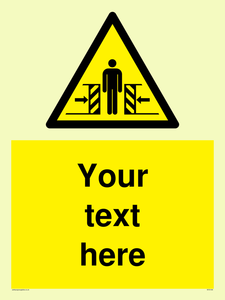 WV5184: Custom Crushing Hazard Sign