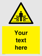 WV5184: Custom Crushing Hazard Sign