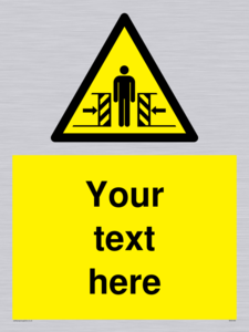 WV5184: Custom Crushing Hazard Sign