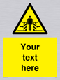 WV5184: Custom Crushing Hazard Sign