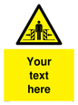 WV5184: Custom Crushing Hazard Sign