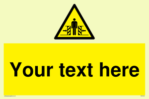 WV5184: Custom Crushing Hazard Sign