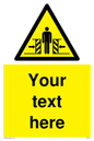 WV5184: Custom Crushing Hazard Sign