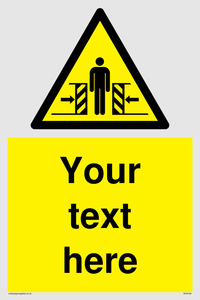 WV5184: Custom Crushing Hazard Sign