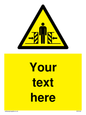 WV5184: Custom Crushing Hazard Sign