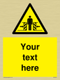 WV5184: Custom Crushing Hazard Sign