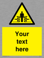 WV5184: Custom Crushing Hazard Sign
