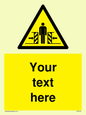 WV5184: Custom Crushing Hazard Sign