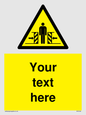 WV5184: Custom Crushing Hazard Sign
