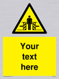 WV5184: Custom Crushing Hazard Sign