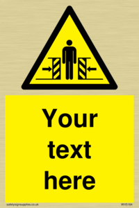 WV5184: Custom Crushing Hazard Sign