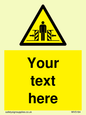 WV5184: Custom Crushing Hazard Sign