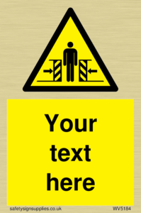 WV5184: Custom Crushing Hazard Sign