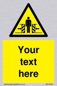 WV5184: Custom Crushing Hazard Sign