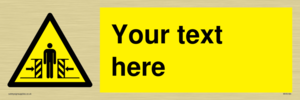 WV5184: Custom Crushing Hazard Sign